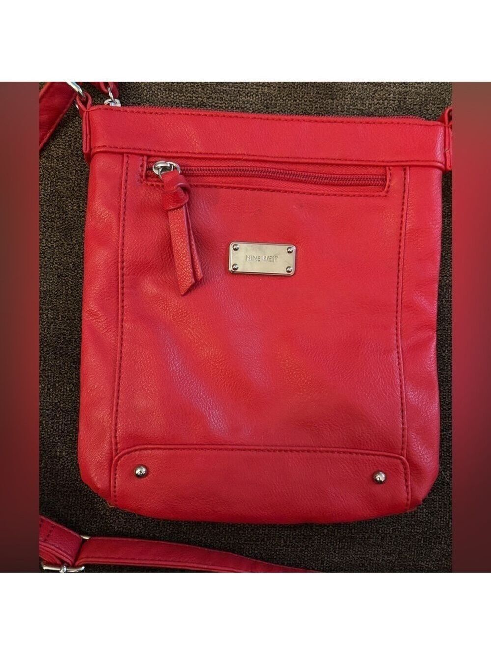 Nine West 2 Bag Bundle: Red Crossbody & Silver Sequin Clutch - Picture 3 of 10